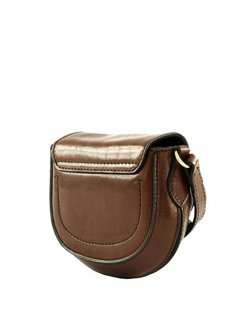 BETTINA Bolso bandolera mini de piel BROWN - Bolsos Mujer