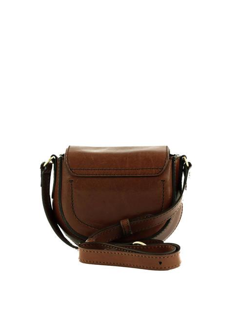 BETTINA Bolso bandolera mini de piel BROWN - Bolsos Mujer