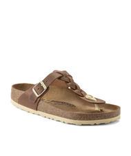 BIRKENSTOCK GIZEH Chanclas de piel co&ntilde;ac - Zapatos unisex - 4
