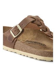 BIRKENSTOCK GIZEH Chanclas de piel co&ntilde;ac - Zapatos unisex - 6
