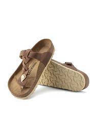 BIRKENSTOCK GIZEH Chanclas de piel co&ntilde;ac - Zapatos unisex - 7