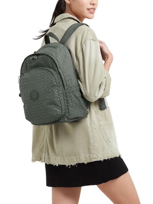 DELIA M Mochila firmar en relieve verde - Bolsos Mujer