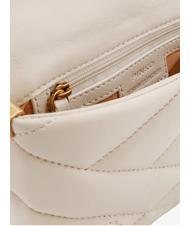 PINKO LOVE CLICK PUFF Bolso mini de piel acolchado blanco seda-oro antiguo - Bolsos Mujer - 4