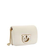 PINKO LOVE CLICK PUFF Bolso bandolera mini de piel blanco + color bloque blanco - Bolsos Mujer - 2