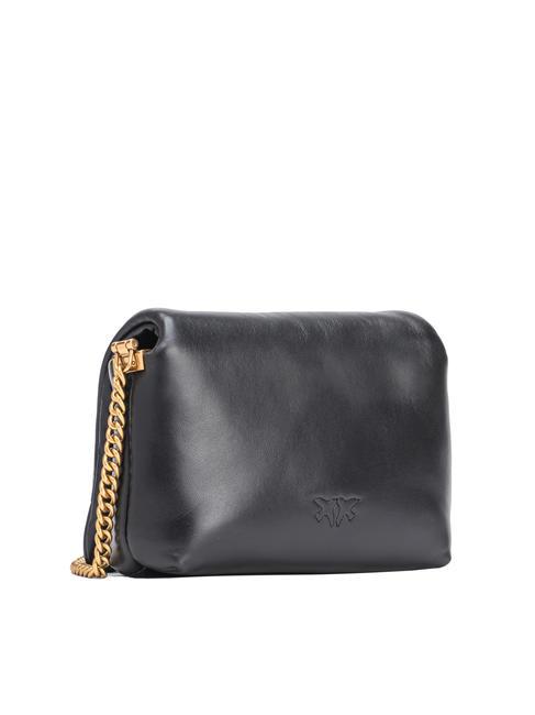 LOVE CLICK PUFF Bolso bandolera mini de piel color del bloque de limusina negra - Bolsos Mujer