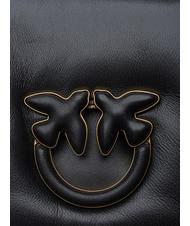 PINKO LOVE CLICK PUFF Bolso bandolera mini de piel color del bloque de limusina negra - Bolsos Mujer - 4
