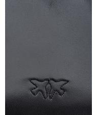 PINKO LOVE CLICK PUFF Bolso bandolera mini de piel color del bloque de limusina negra - Bolsos Mujer - 5