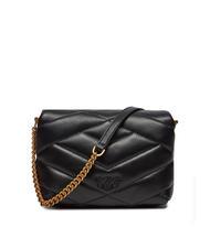 PINKO LOVE CLICK PUFF Bolso mini de piel acolchado negro-oro antiguo - Bolsos Mujer - 3