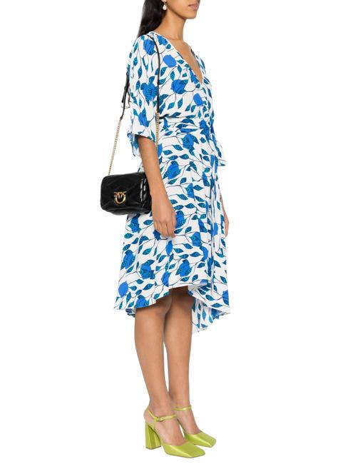 LOVE CLICK PUFF Bolso mini de piel acolchado negro-oro antiguo - Bolsos Mujer