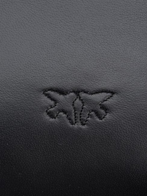 LOVE CLICK PUFF CLASSIC Bolso bandolera de piel color del bloque de limusina negra - Bolsos Mujer