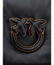 PINKO LOVE CLICK PUFF CLASSIC Bolso bandolera de piel color del bloque de limusina negra - Bolsos Mujer - 5