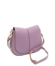 GIANNI CHIARINI HELENA ROUND Bolso de piel con doble bandolera. argyle p&uacute;rpura - Bolsos Mujer - 3