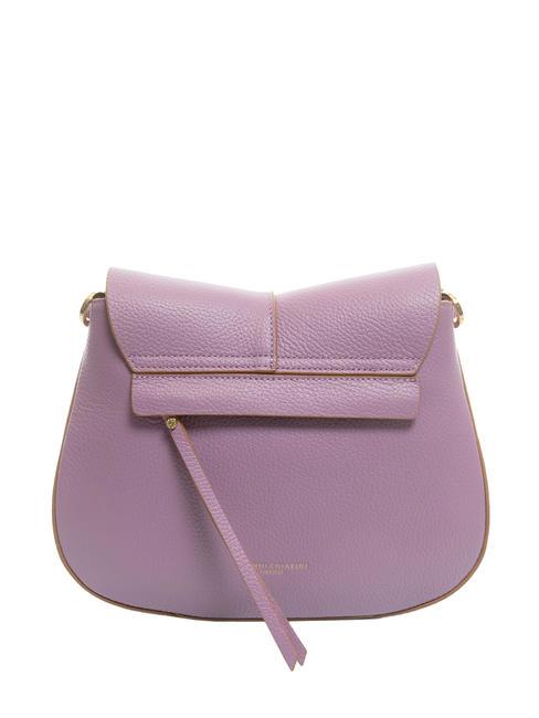 HELENA ROUND Bolso de piel con doble bandolera. argyle p&uacute;rpura - Bolsos Mujer