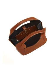 FURLA GILDA Mini bolsos de piel con bandolera coñac / negro - Bolsos Mujer - 4