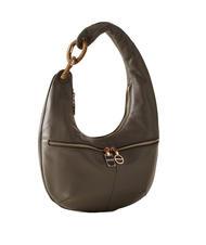 BORBONESE INFINITE Bolso bandolera, en piel. gris arcilla/op - Bolsos Mujer - 2