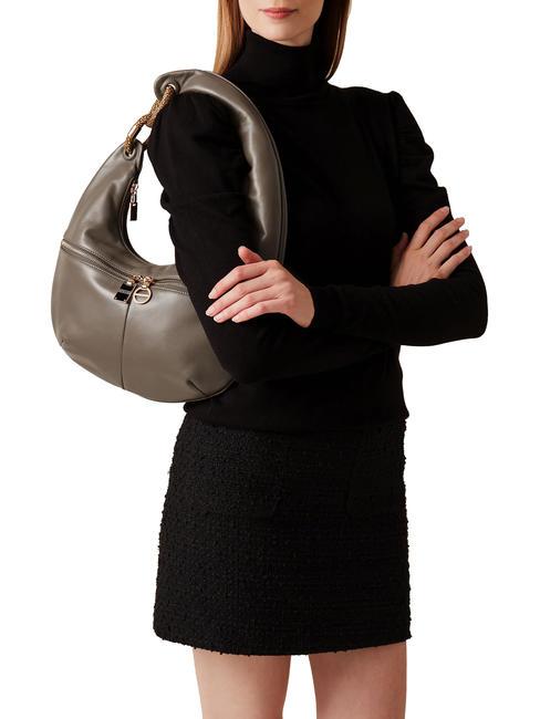 INFINITE Bolso bandolera, en piel. gris arcilla/op - Bolsos Mujer