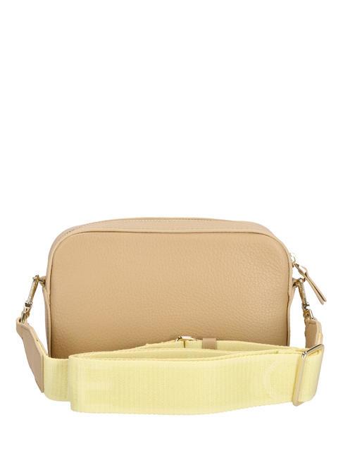 TEBE Bolso bandolera en piel texturizada beige fresco - Bolsos Mujer