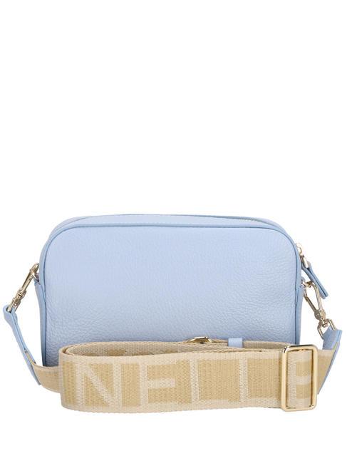 TEBE Bolso bandolera en piel texturizada niebla azul - Bolsos Mujer