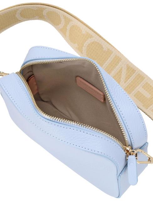 TEBE Bolso bandolera en piel texturizada niebla azul - Bolsos Mujer