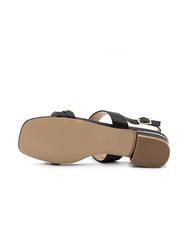 ROCCOBAROCCO RB METALLIC Sandalias planas con tira trasera negro - Zapatos Mujer - 5