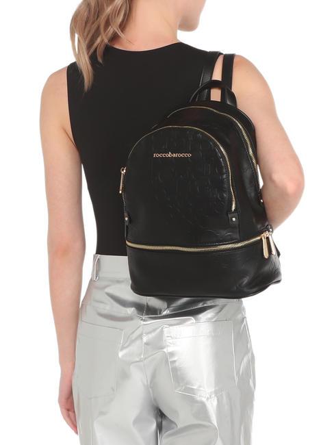 RUBINO Mochila con logo en relieve negro - Bolsos Mujer