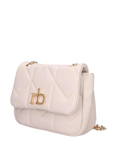 SOLE Bolso bandolera con solapa blanquecino - Bolsos Mujer