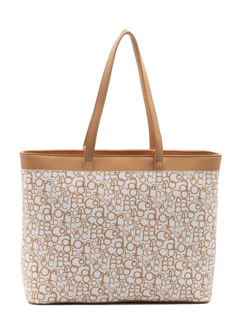 GIADA Bolso shopping con bandolera blanco/piel de vaca - Bolsos Mujer