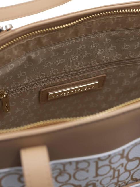 GIADA Bolso shopping con bandolera blanco/piel de vaca - Bolsos Mujer