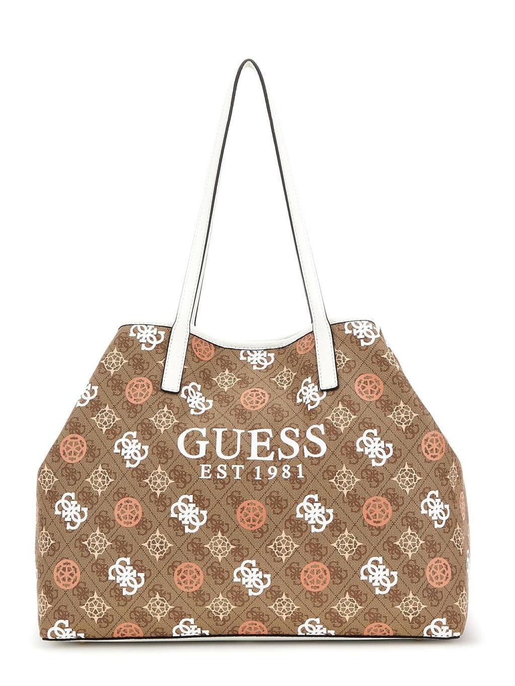 Guess Vikky Ll Bolsa De Hombro Logotipo Multiple De Leche Compra A Precios De Outlet