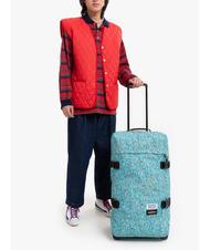 EASTPAK TRANVERZ M Carro mediano patr&oacute;n wally azul - Trolley Semirr&iacute;gidos - 8