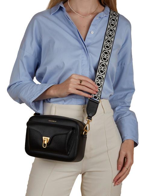 BEAT SOFT RIBB Bolso bandolera de piel negro - Bolsos Mujer