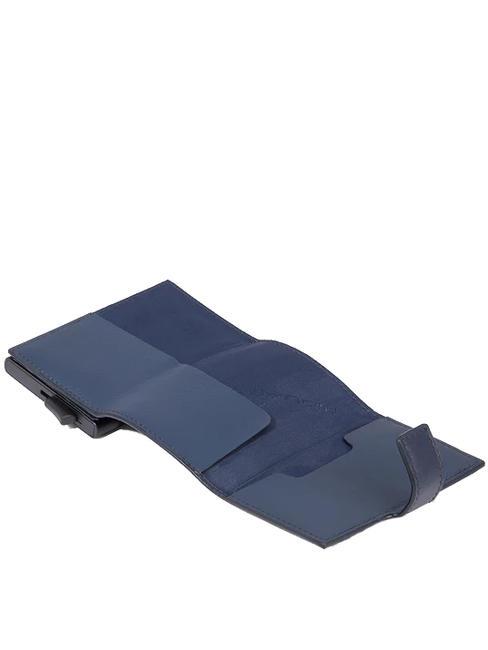PAUL Tarjetero de piel azul - Carteras Hombre