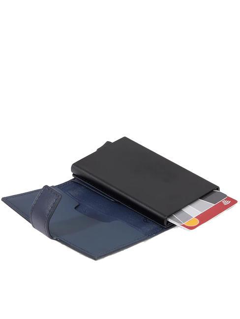 PAUL Tarjetero de piel azul - Carteras Hombre