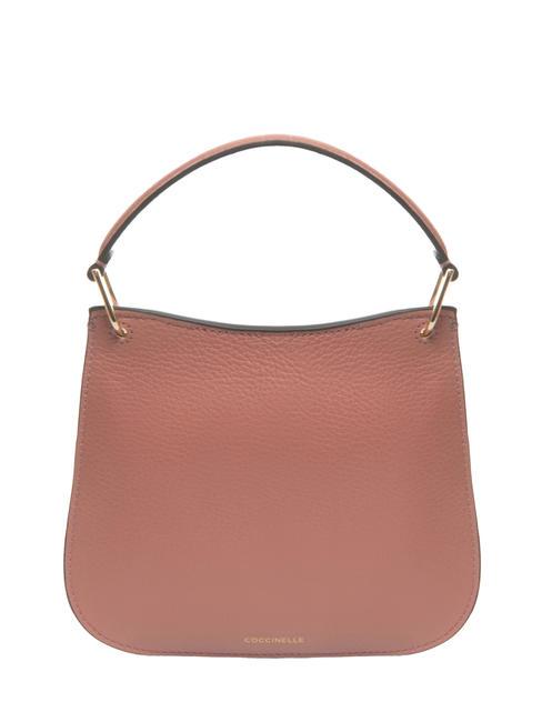LEILANI Bolso de mano de piel con bandolera camelia - Bolsos Mujer