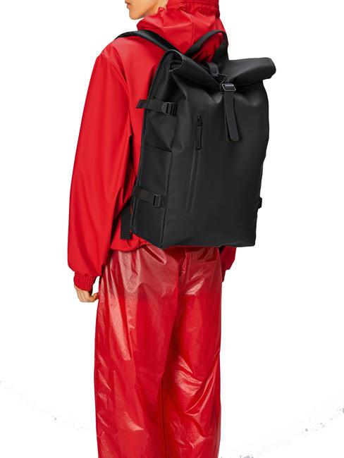 ROLLTOP RUCKSACK Mochila negro - Mochilas Escuela & Tiempo Libre