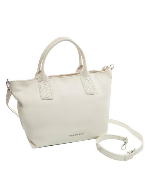 FLORA Shopper de mano, con bandolera. blanco marfil - Bolsos Mujer