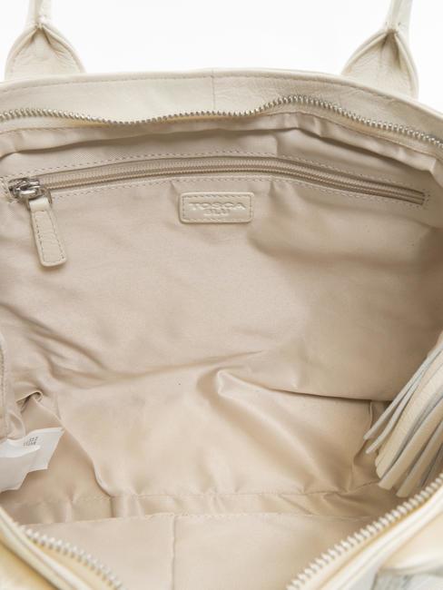 FLORA Shopper de mano, con bandolera. blanco marfil - Bolsos Mujer