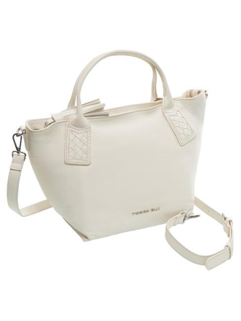 FLORA Shopper de mano, con bandolera. blanco marfil - Bolsos Mujer