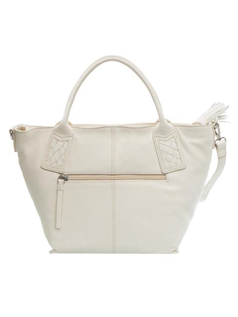 FLORA Shopper de mano, con bandolera. blanco marfil - Bolsos Mujer