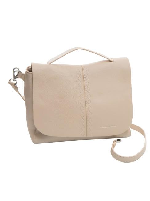 SHIRLEY Bolso de mano, con bandolera, en piel. POLVO - Bolsos Mujer