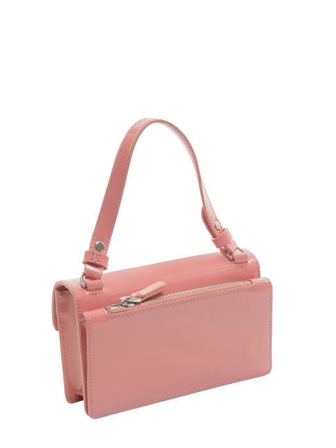 NICO SHINY Minibolso en piel brillante camelia - Bolsos Mujer