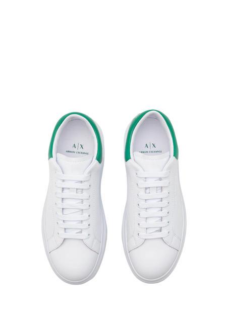 ACTION Zapatillas de cuero op.blanco+verde - Zapatos Hombre