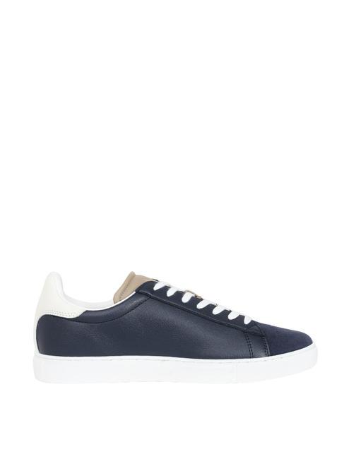 A|X Zapatillas de piel azul marino+blanco roto+duna - Zapatos Hombre