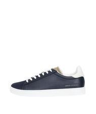 ARMANI EXCHANGE A|X Zapatillas de piel azul marino+blanco roto+duna - Zapatos Hombre - 3