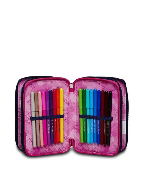 CLOUDY SHAPES Estuche escolar 3 cremalleras con kit escolar Bluedeep - Estuches y Accesorios