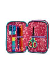SJGANG EVER RAYLY GIRL Estuche escolar 3 cremalleras con kit escolar rosa de verano - Estuches y Accesorios - 3