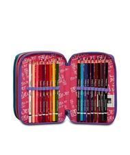 SJGANG EVER RAYLY GIRL Estuche escolar 3 cremalleras con kit escolar rosa de verano - Estuches y Accesorios - 5