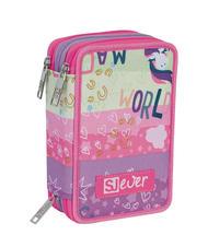 SJGANG EVER RAYLY GIRL Estuche escolar 3 cremalleras con kit escolar rosa de verano - Estuches y Accesorios - 6