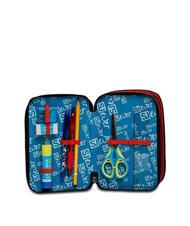 SJGANG EVER DRIFT BOY Estuche escolar 3 cremalleras con kit escolar naranja roja - Estuches y Accesorios - 3