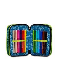 SJGANG EVER URBY BOY Estuche escolar 3 cremalleras con kit escolar negro - Estuches y Accesorios - 4